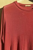 Essential Cashmere Blend Sheer Layering Top Burgundy